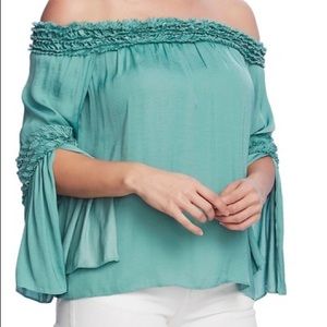 Vince Camuto polyester Lake-green shirt